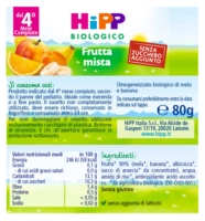 HiPP Linea Svezzamento Omogeneizzato Bio Frutta Mista 2 Vasi 80 g mesi 4 